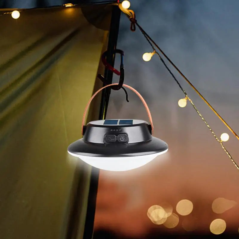 lampe de camping solaire led rechargeable 3 modes étanche portable - vue 3 sur 8