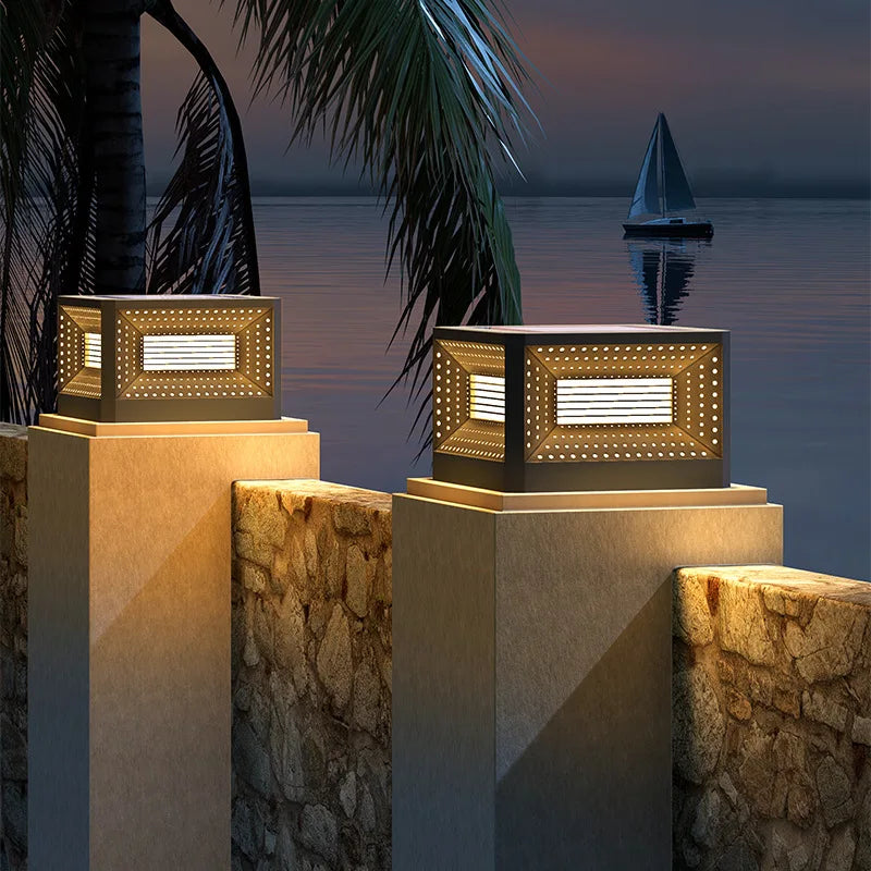 lampe de pelouse solaire moderne pour éclairage extérieur - vue 3 sur 10