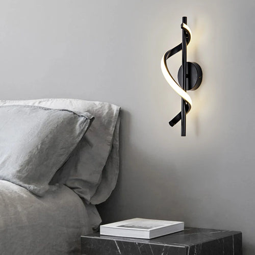 suspension led modernes avec long câble spirale - vue 6 sur 7