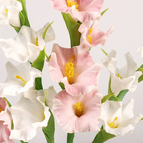 fleurs artificielles glaïeuls pour décoration de fête et bureau - vue 3 sur 12