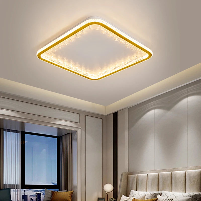 plafonnier moderne à leds avec télécommande design créatif intérieur - vue 3 sur 16