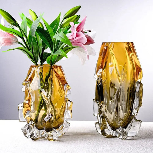 vase en verre dégradé pour décoration moderne et arrangement floral - vue 5 sur 7