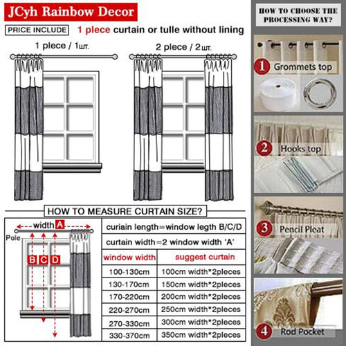 Voilage style lin translucide pour salon chambre fenêtre - vue 7 sur 7