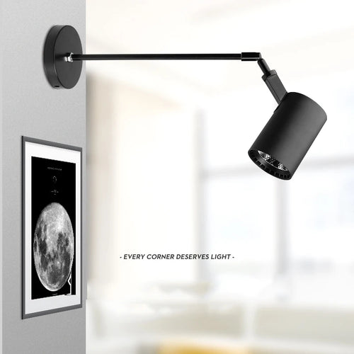 applique murale télescopiques led modernes long bras - vue 2 sur 11