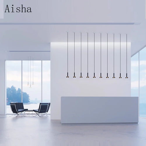 suspension nordic fish line design scandinave pour intérieur moderne - vue 10 sur 12