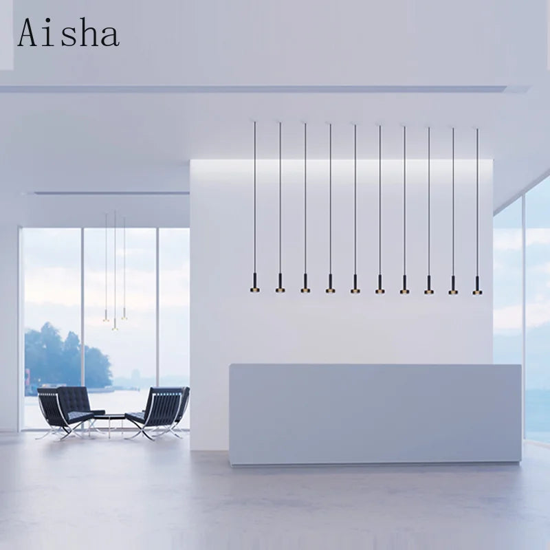suspension nordic fish line design scandinave pour intérieur moderne - vue 10 sur 12