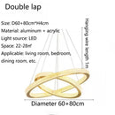 lustre en cristal moderne avec anneau à led pour décoration intérieure