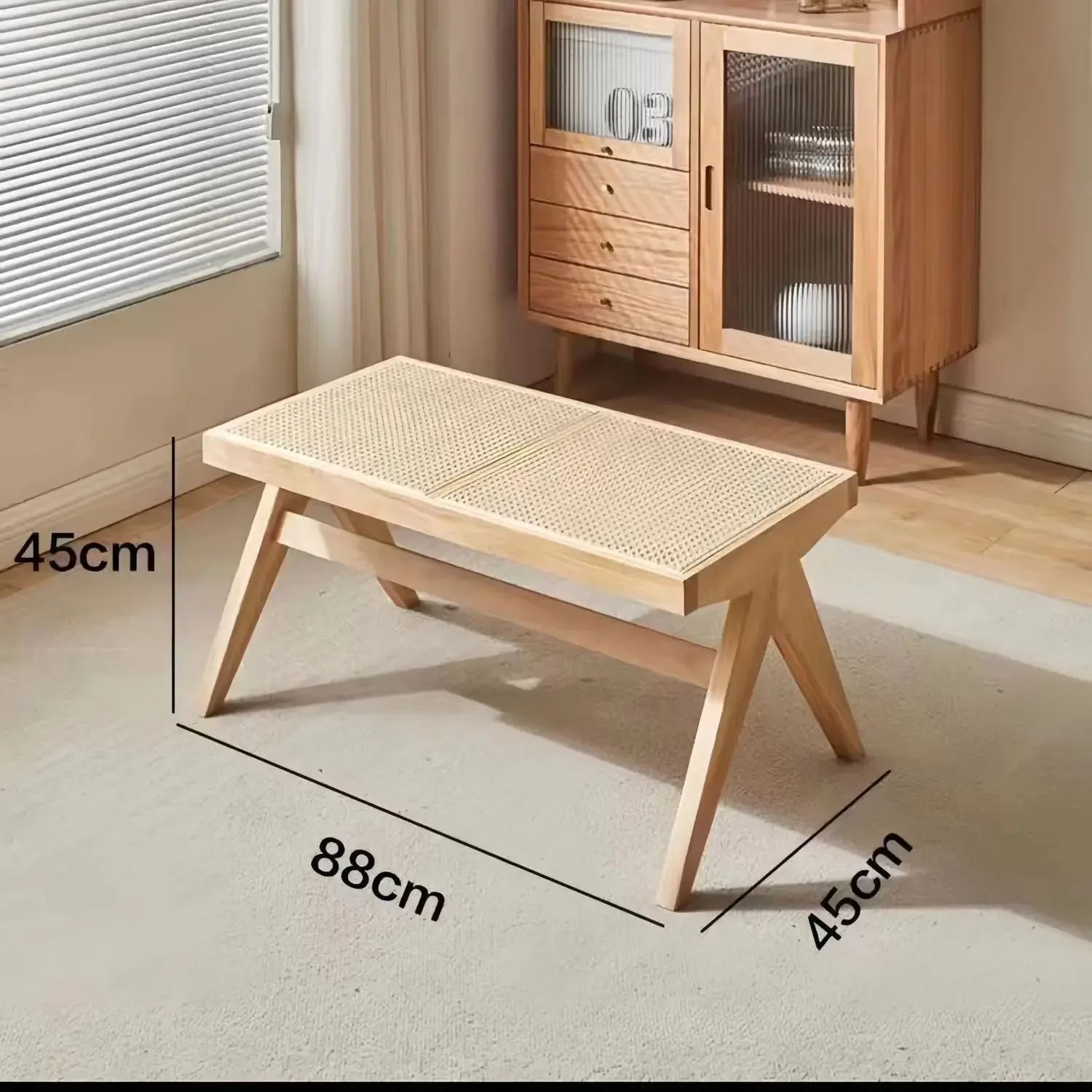 banc en rotin massif pour usage polyvalent et moderne - vue 9 sur 17