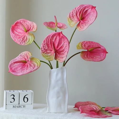 décoration de jardin feuilles artificielles anthuriums pour extérieur - vue 4 sur 10