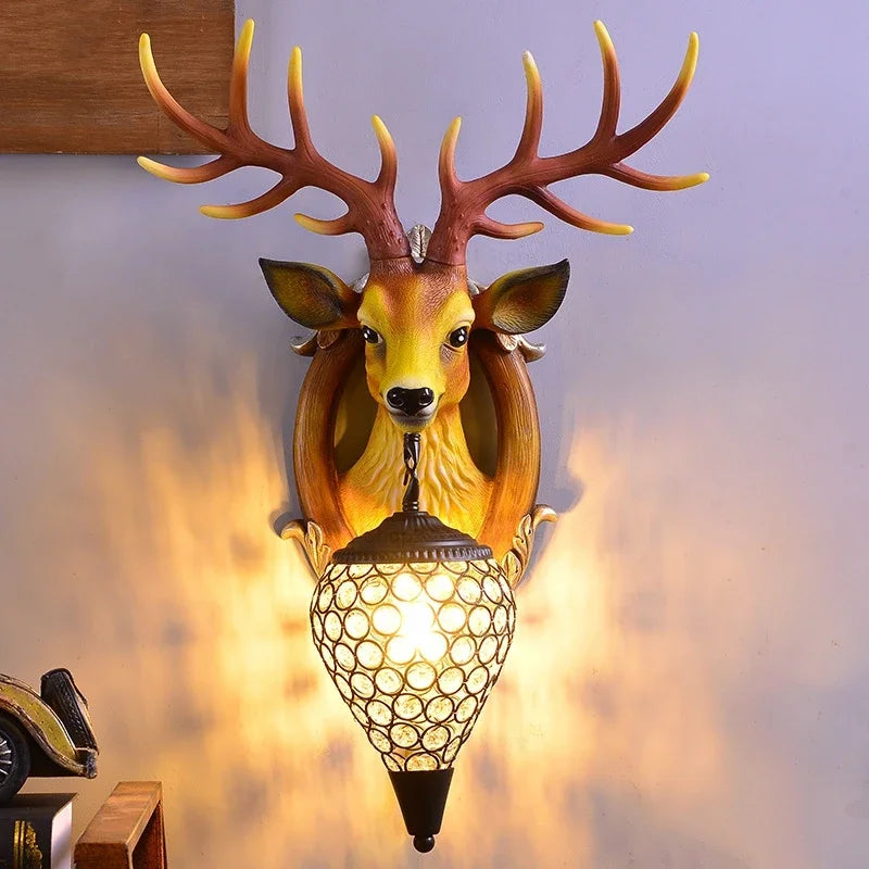 applique murale led moderne en forme de tête de cerf - vue 7 sur 8