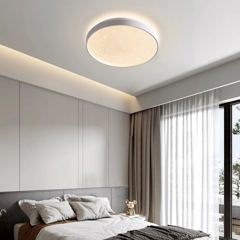 plafonnier led nordique simple rond pour décoration intérieure - vue 4 sur 14