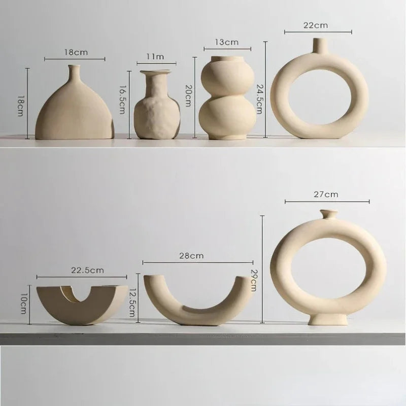 vase en céramique moderne pour fleurs séchées décoration intérieure - vue 3 sur 16