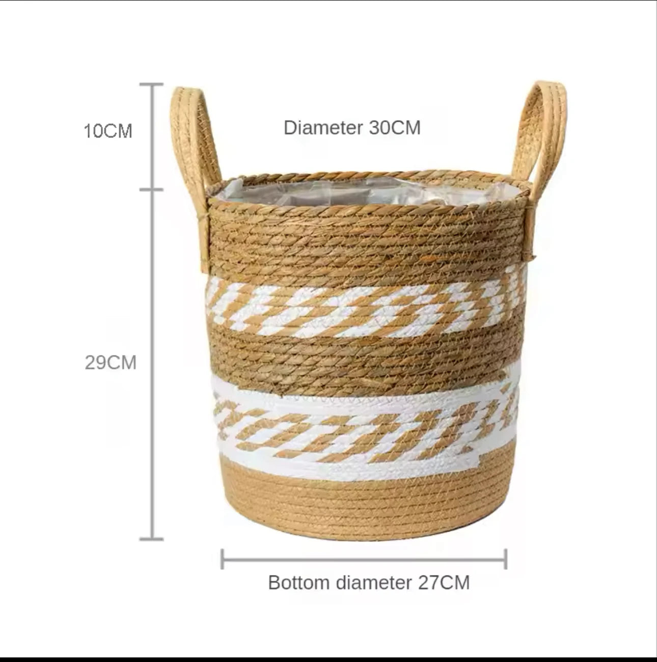 panier en osier naturel pour jardin et rangement décoratif - vue 10 sur 15