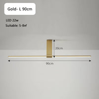 lampes de plafond minimalistes longues pour divers espaces