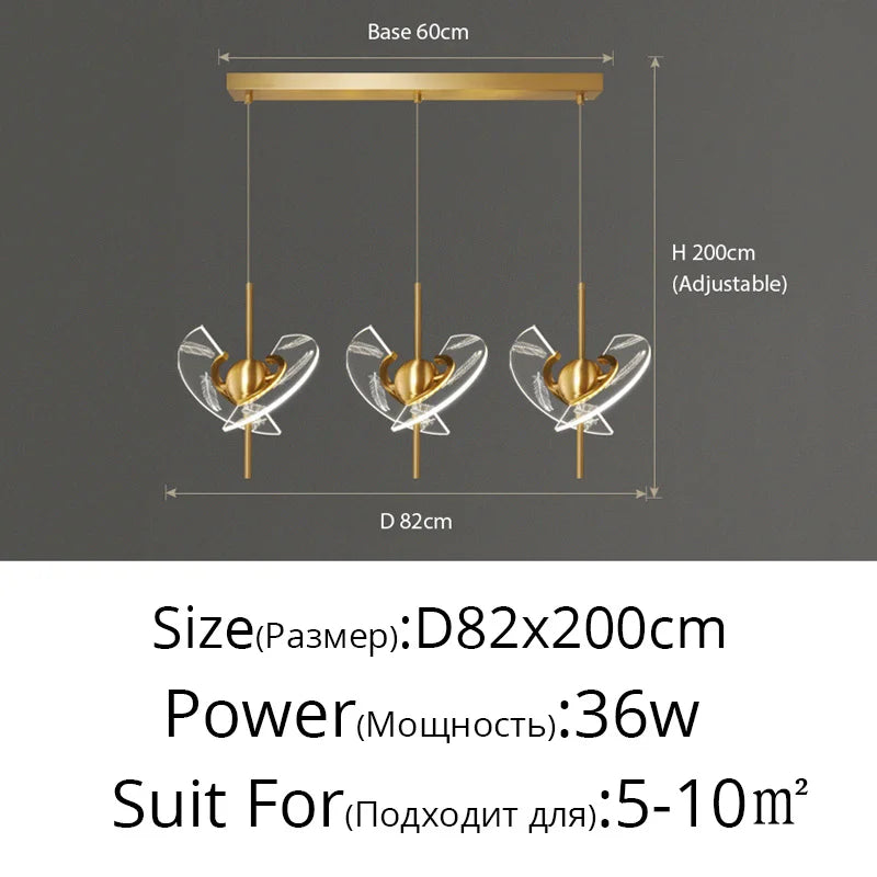 lustre moderne en cuivre pour décoration créative intérieur élégant - vue 13 sur 14