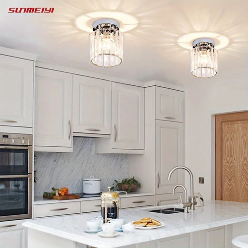 SUNMEIYI-Silver Modern Ceiling Light Lamp for Kitchen, Living Room, Home Decoration, Dining Room, Hallway - vue 3 sur 5