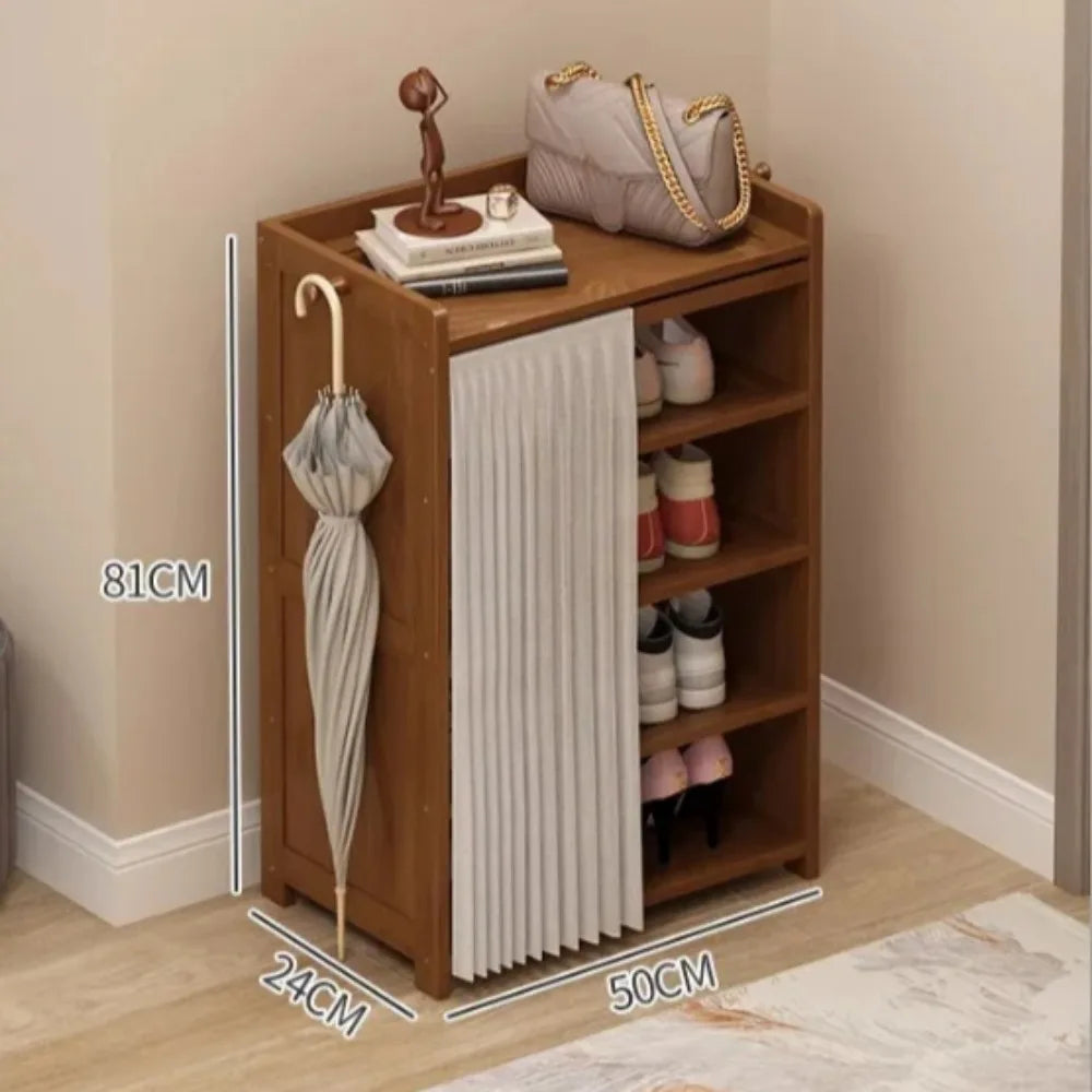 organisateur de porte à chaussures à rideau anti-poussière pour rangement - vue 13 sur 24