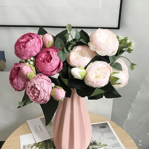 bouquet de pivoines artificielles pour décoration de mariage et maison - vue 3 sur 16