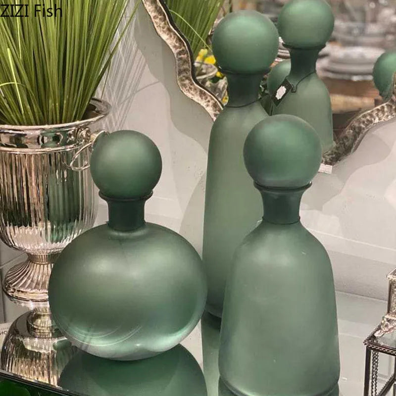 vase en verre dépoli pour fleurs artificielles décoration moderne - vue 3 sur 21
