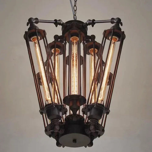 lustre moderne suspension grandes lampes créatives noir - vue 2 sur 6