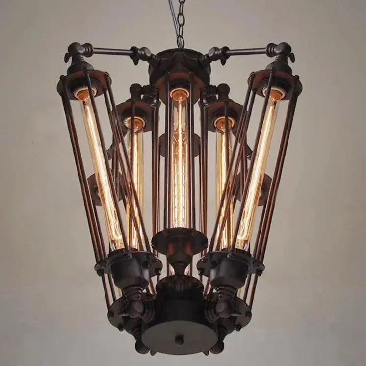 lustre moderne suspension grandes lampes créatives noir - vue 1 sur 6