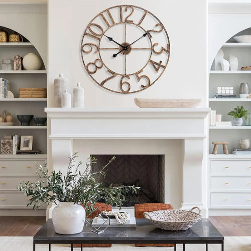 horloge murale rétro en métal décoration créative pour intérieur - vue 10 sur 11