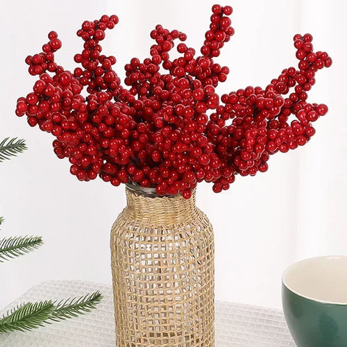 branche de baies artificielles pour décoration de Noël - vue 2 sur 12
