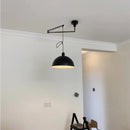 Suspension métal chromé réglable long bras