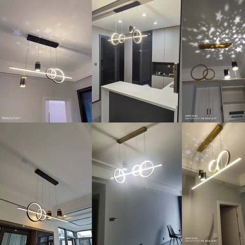 style nordique suspension led lumières luminaria abajur - vue 10 sur 18