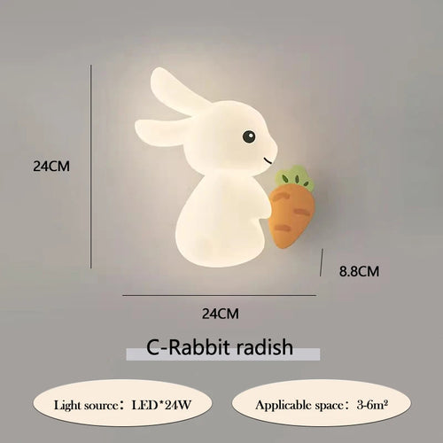 applique murale lapin mignon pour chambre d'enfant créative et ludique - vue 9 sur 9
