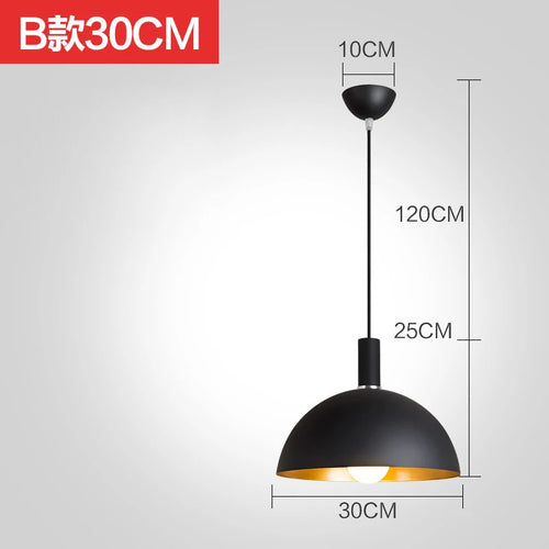 lustre industriel rétro led en fer nordique suspension éclairage - vue 17 sur 23