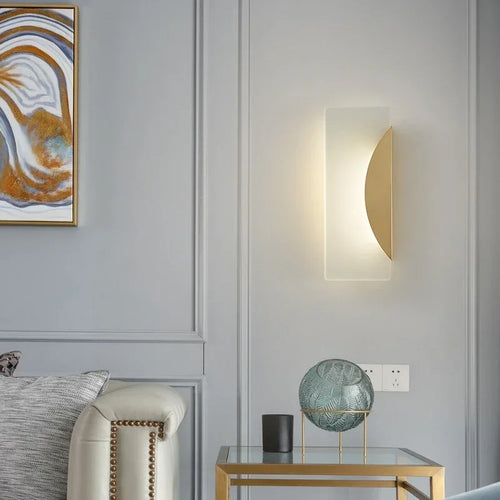 applique murale moderne en cuivre à led pour décoration intérieure - vue 6 sur 8