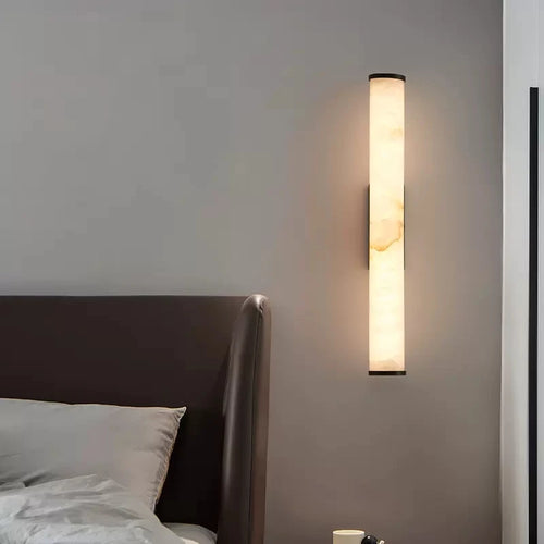 applique murale en marbre naturel avec éclairage led en cuivre - vue 2 sur 9