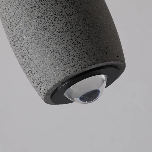 suspension en ciment wabi-sabi design rétro industriel à led - vue 7 sur 6