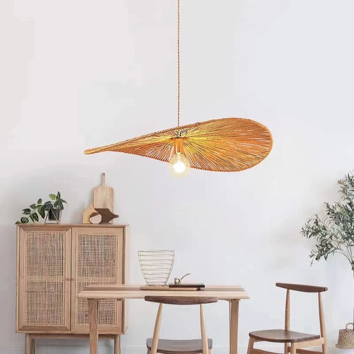 lustre led chanvre nordique simple moderne rétro créatif - vue 3 sur 5