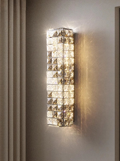 applique murale créative en acier inoxydable et cristal moderne - vue 5 sur 8