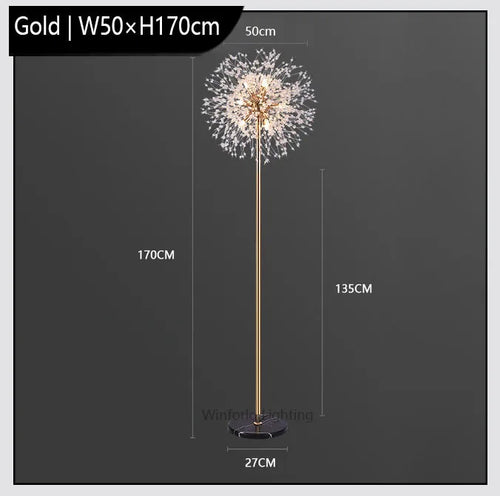 lampadaire led pissenlit de luxe winfordo