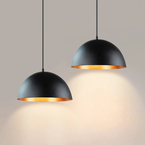 lustre industriel rétro led en fer nordique suspension éclairage - vue 2 sur 23