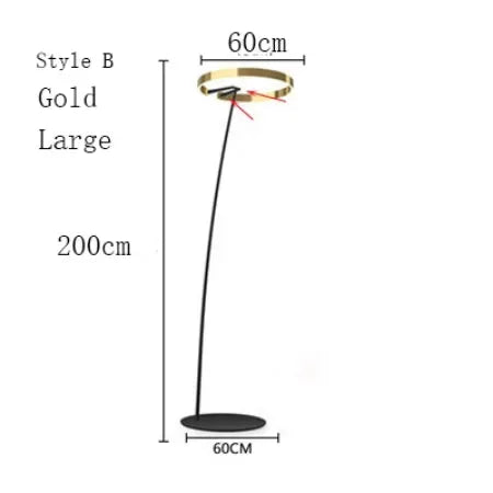 Lampe sur pied nordique en forme d'anneau de pêche - vue 17 sur 18