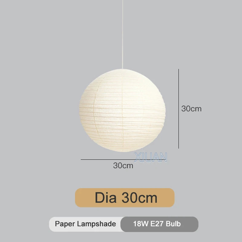 lustre vintage en papier led pour éclairage intérieur
