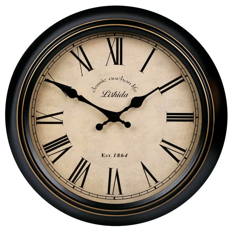 horloge murale vintage silencieuse design classique en métal - vue 13 sur 26