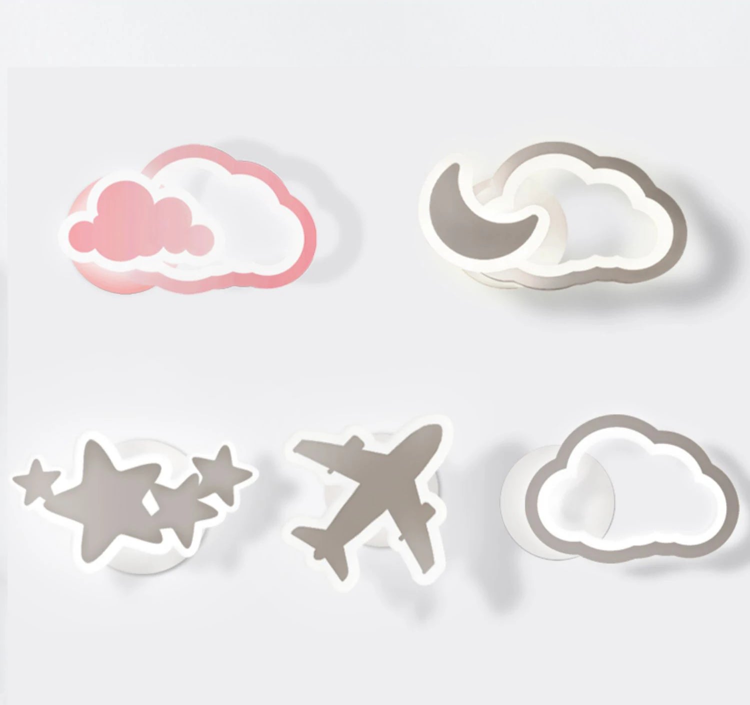 lustre led moderne en forme de lune étoile nuage pour enfants - vue 6 sur 25