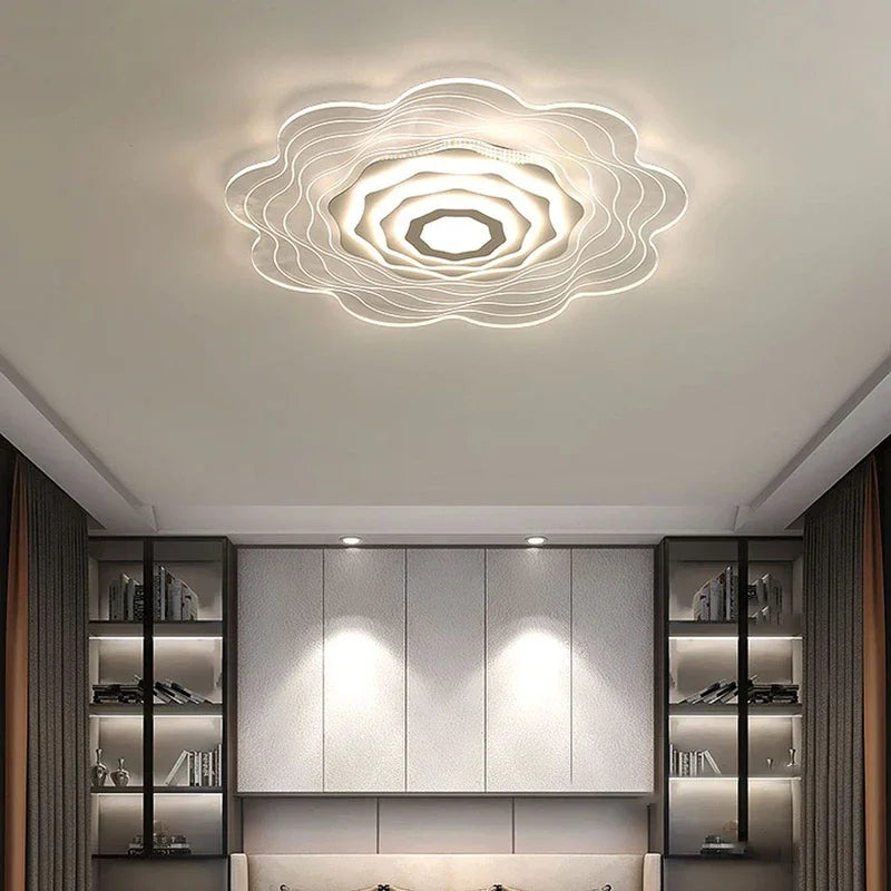 plafonnier led moderne en acrylique pour intérieur élégant - vue 4 sur 9