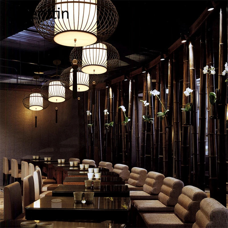 suspension à led style chinois pour décoration intérieure moderne - vue 3 sur 8