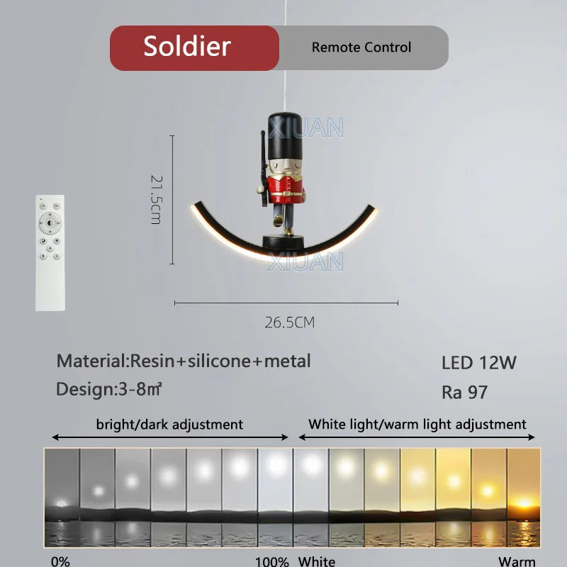 lampe suspendue déco licorne - vue 14 sur 14