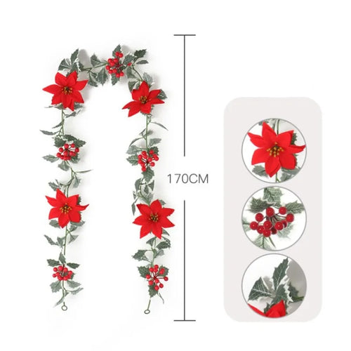 guirlande de feuilles artificielles pour décoration de noël - vue 11 sur 14