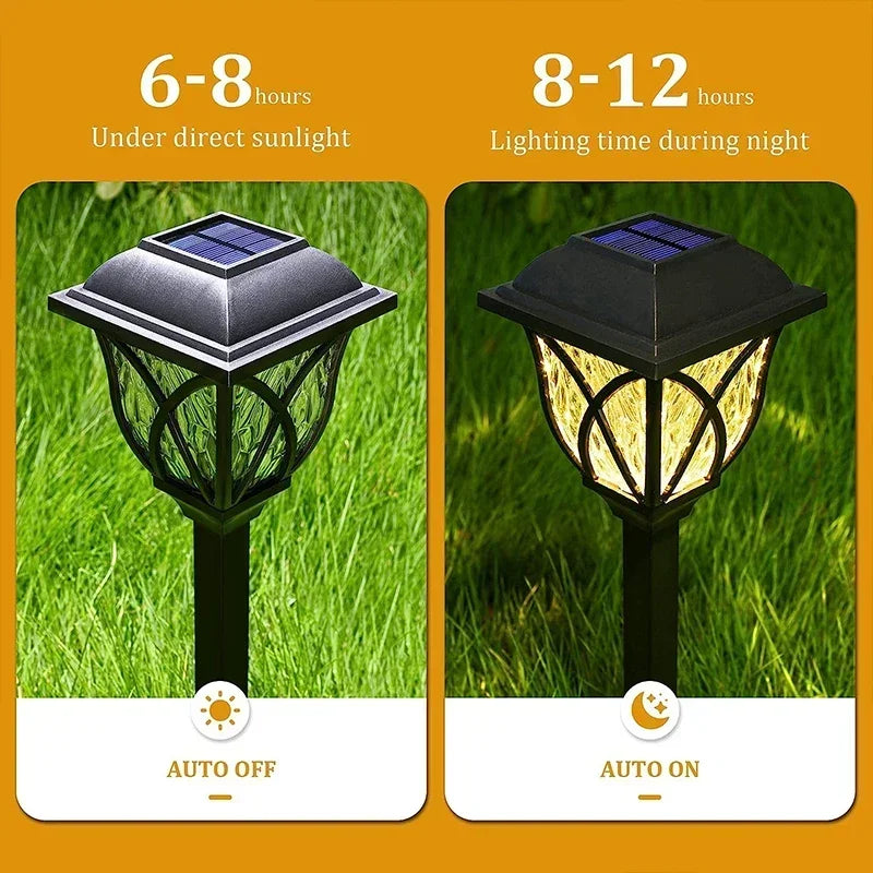 lampe solaire led imperméable extérieure pour jardin allée cour - vue 8 sur 8