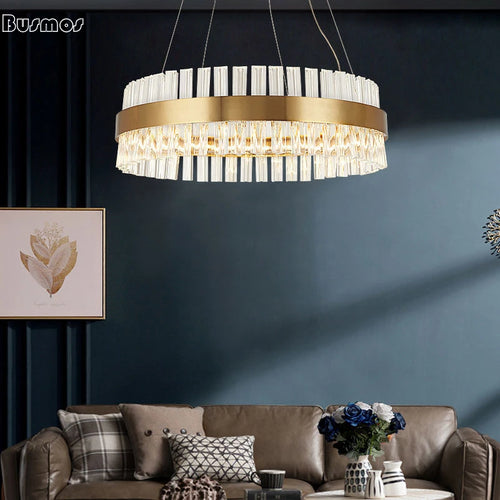 lustre led moderne en cristal pour un éclairage élégant - vue 2 sur 15