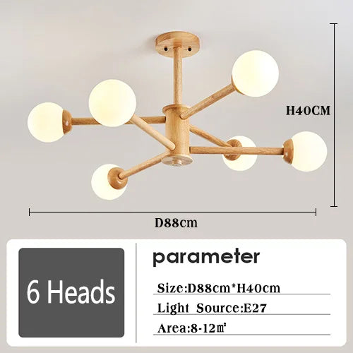 lustre moderne en verre avec abat-jour pour décoration intérieure - vue 9 sur 10