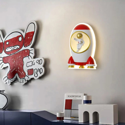 applique murale créative fusée pour chambre enfant - vue 5 sur 8